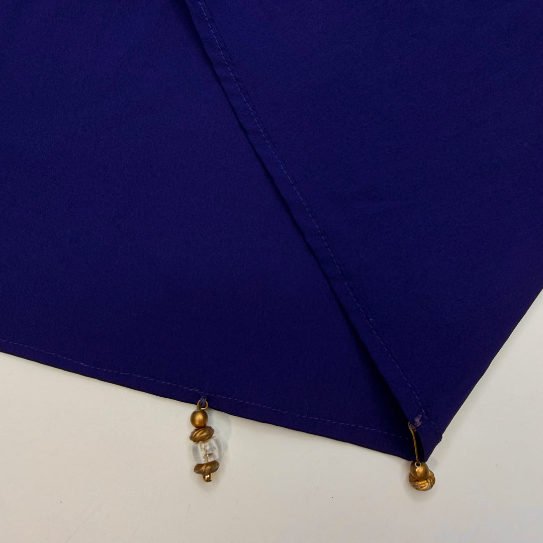 Dress For The Job You Want - Beads On Two Edges Poly Woven - Dark Blue - 2M Bundle