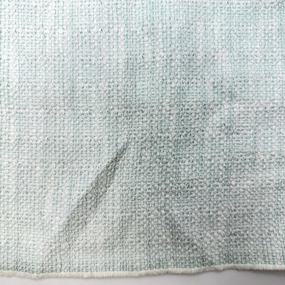 Absence Makes The Heart Grow Fonder - Cotton Blend Woven - Light White/Teal - 1.3M Bundle