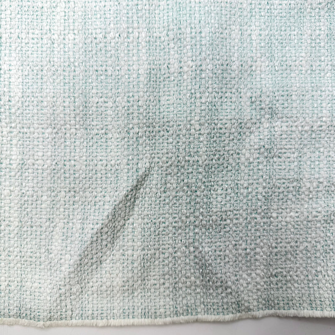 Absence Makes The Heart Grow Fonder - Cotton Blend Woven - Light White/Teal - 1.3M Bundle