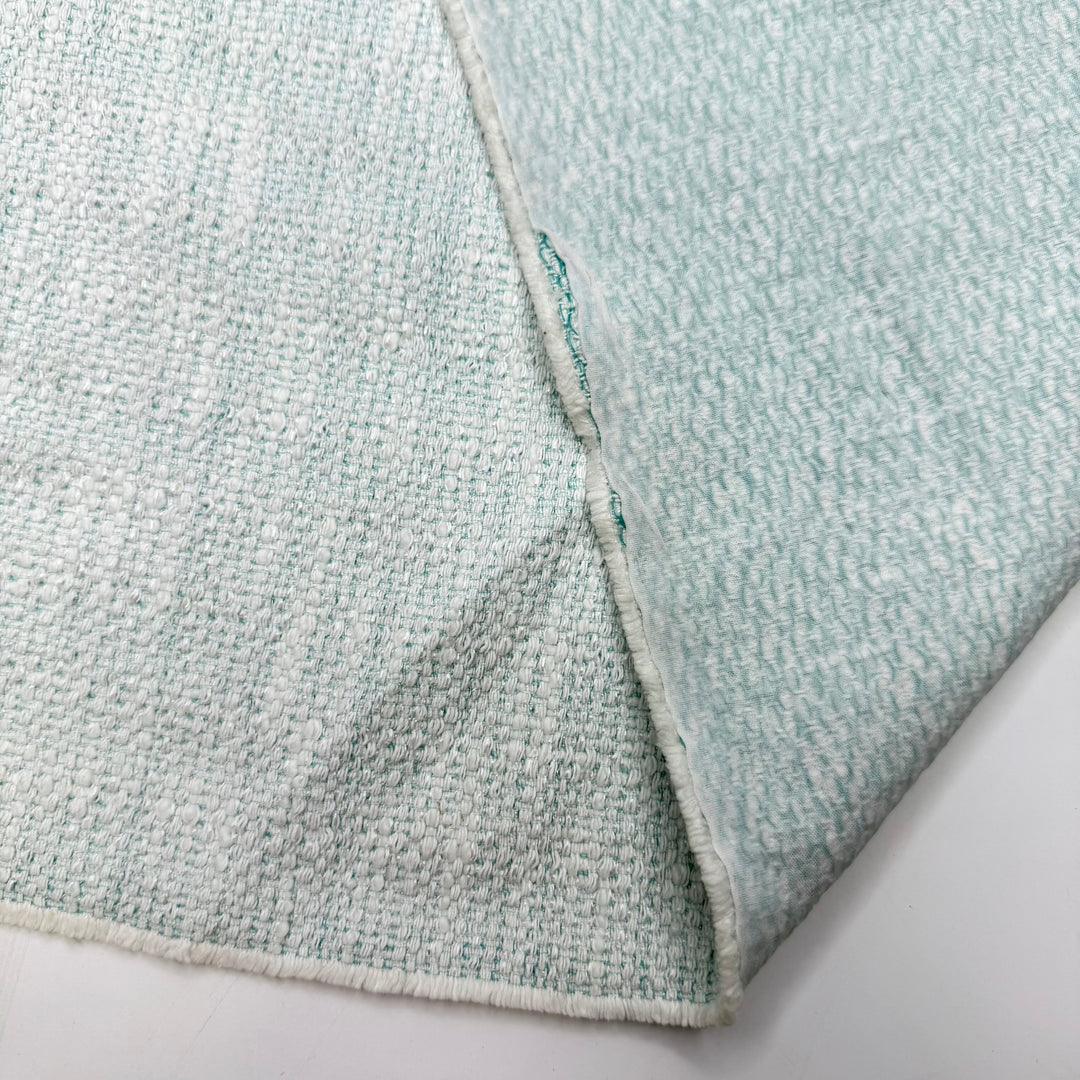 Absence Makes The Heart Grow Fonder - Cotton Blend Woven - Light White/Teal - 1.3M Bundle