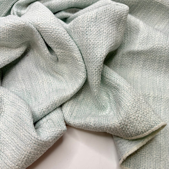 Absence Makes The Heart Grow Fonder - Cotton Blend Woven - Light White/Teal - 1.3M Bundle