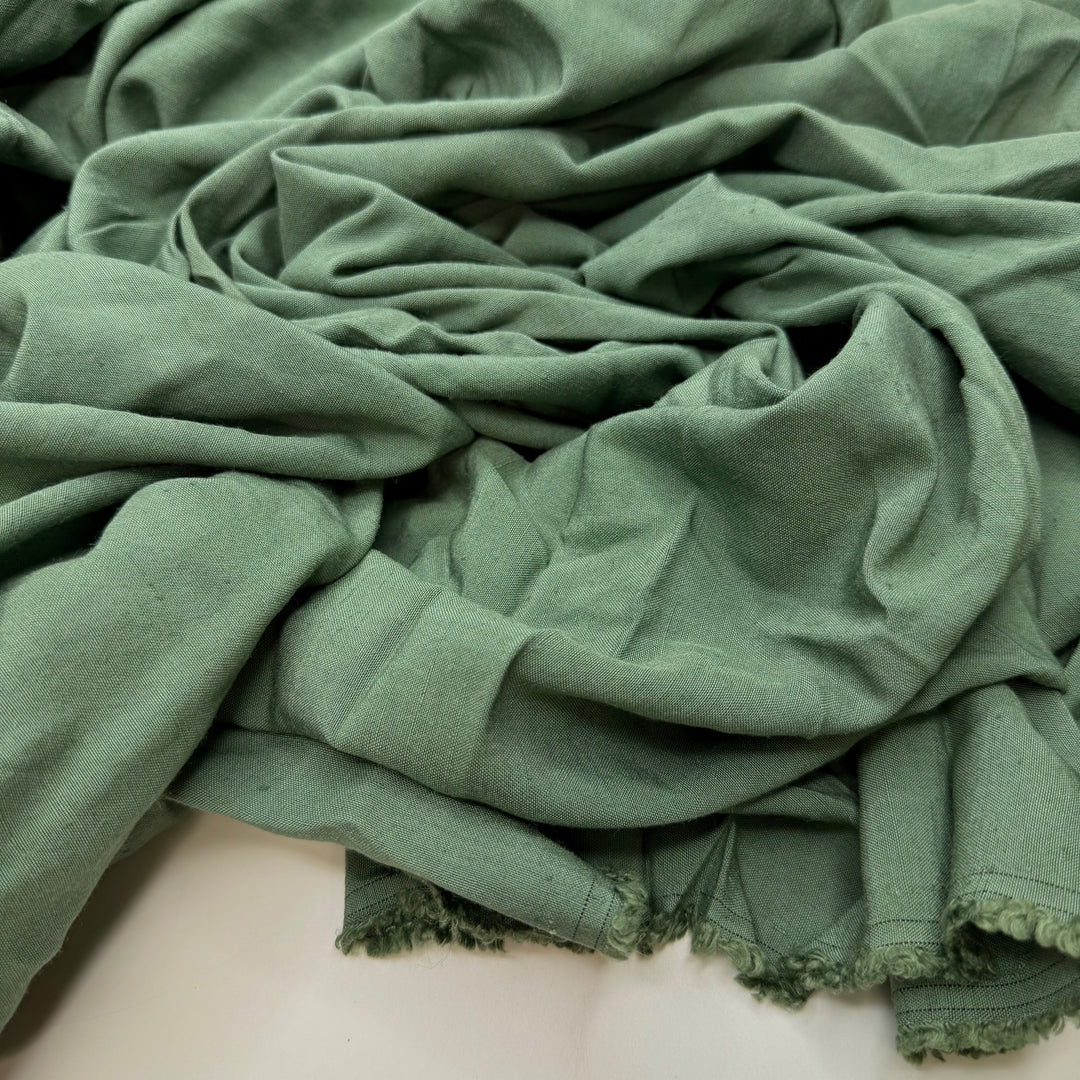 Fortune Favours The Brave - Linen Blend Woven - Green - 2.4M Bundle