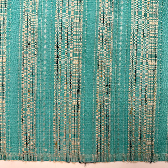 Think Twice Act Once - Polyester Blend Woven - Light Blue/White Abstract - 3.65M Bundle