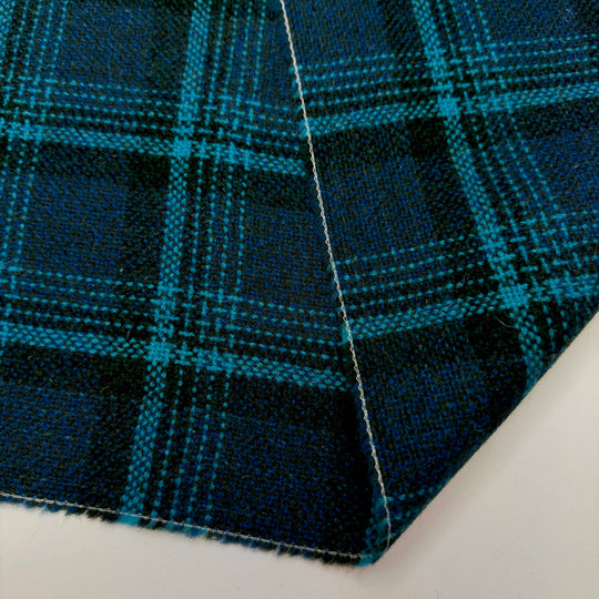 Hold Your Horses - Tweed Wool Woven - Dark Blue Plaid - 1.7M Bundle