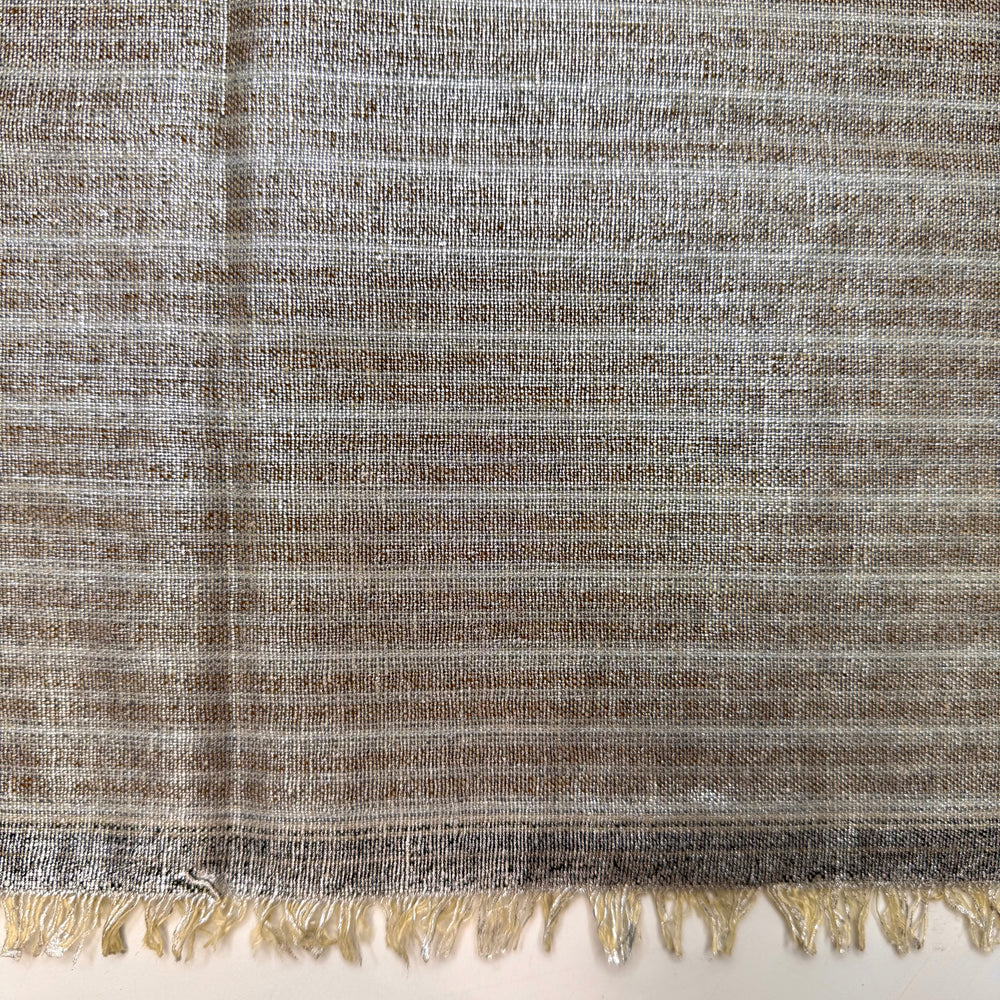 Measure Twice Cut Once - Metallic Cotton Blend Woven - Grey/Beige Stripes - Bundles