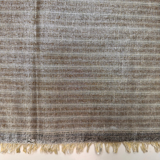 Measure Twice Cut Once - Metallic Cotton Blend Woven - Grey/Beige Stripes - Bundles