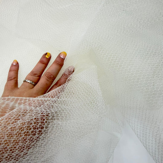 Add The Volume - Tulle Poly Knit - White - 2.1M Bundle