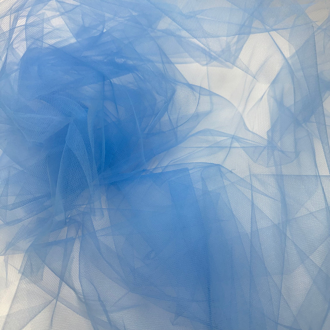 Whisp Of Sky - Tulle Poly Knit - Light Blue - 2M Bundle