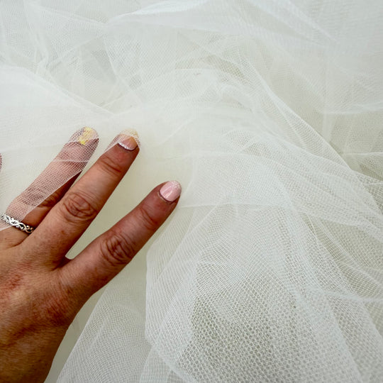 Iced The Cake - Tulle Poly Knit - Light Cream - Bundles