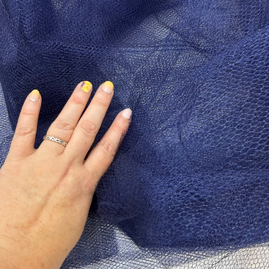 Hold Shape - Tulle Poly Knit - Navy - 1.8M Bundle