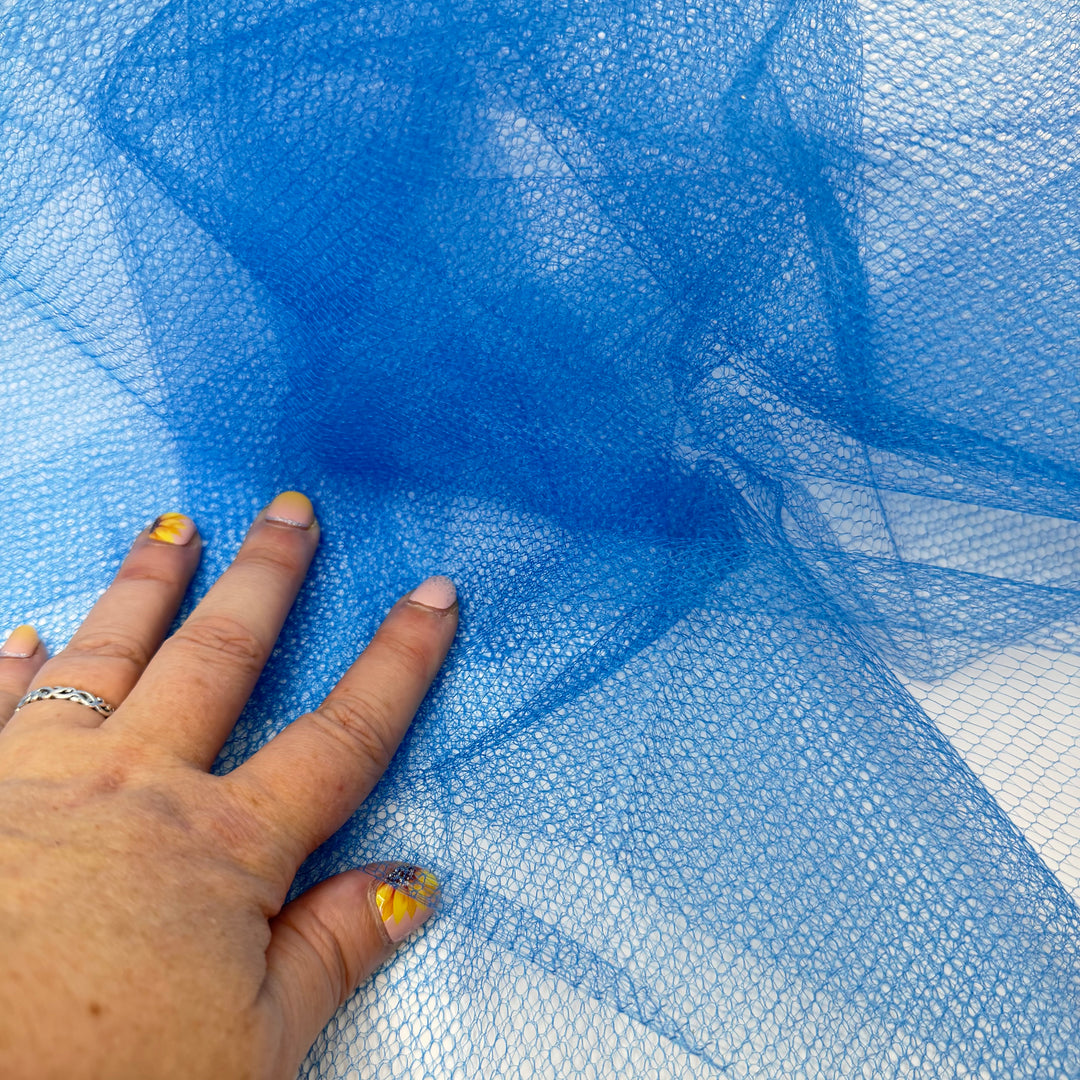 Cinderella Hip Poof - Tulle Poly Knit - Blue - 1.5M Bundle