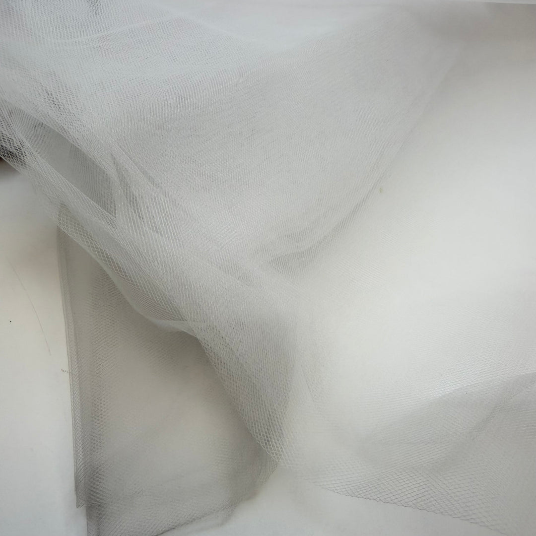 Do Not Forget The Veil - Tulle Poly Knit - White - 3M Bundle