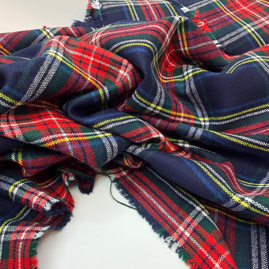 Loud Leisure Suit - Wool Woven - Navy Multi Plaid - 3.15M Bundle