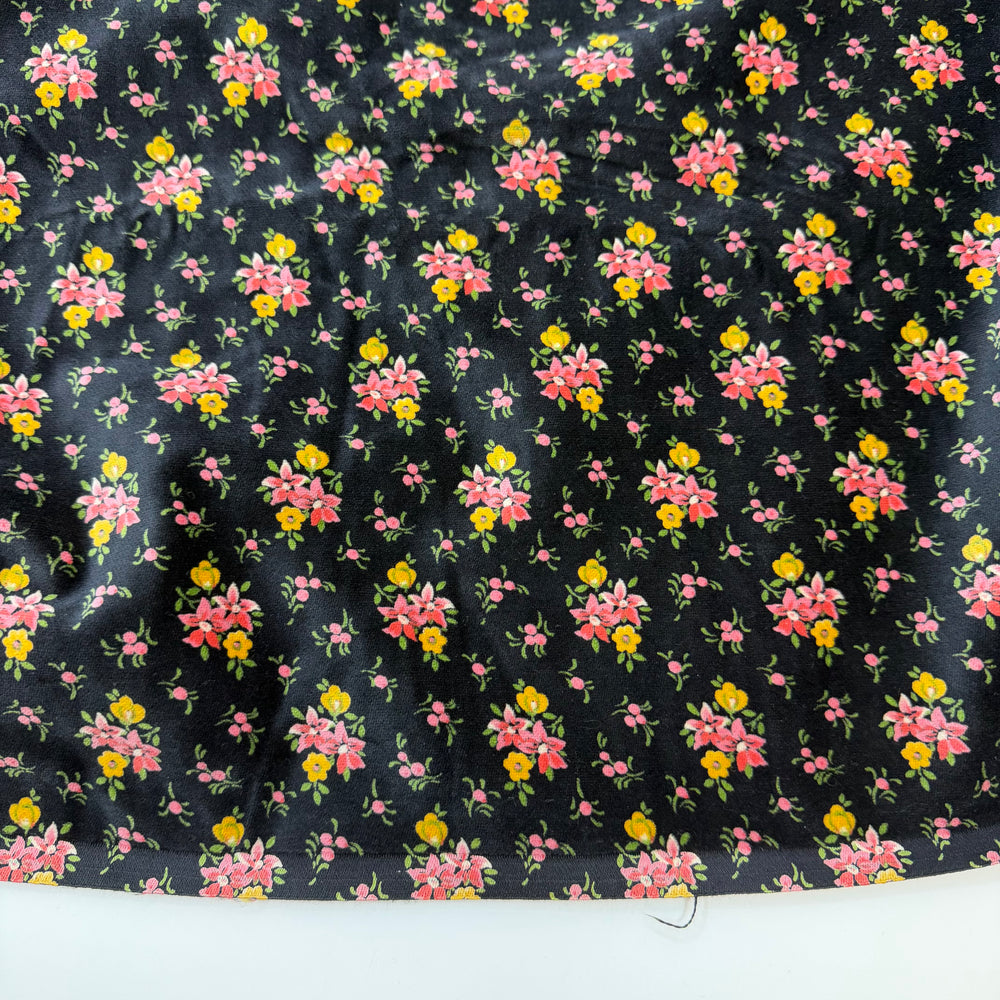 1920 Chesterfield Coat - Vintage Velvet Cotton Woven - Black Multi Floral - 2.1M Bundle
