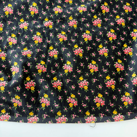 1920 Chesterfield Coat - Vintage Velvet Cotton Woven - Black Multi Floral - 2.1M Bundle