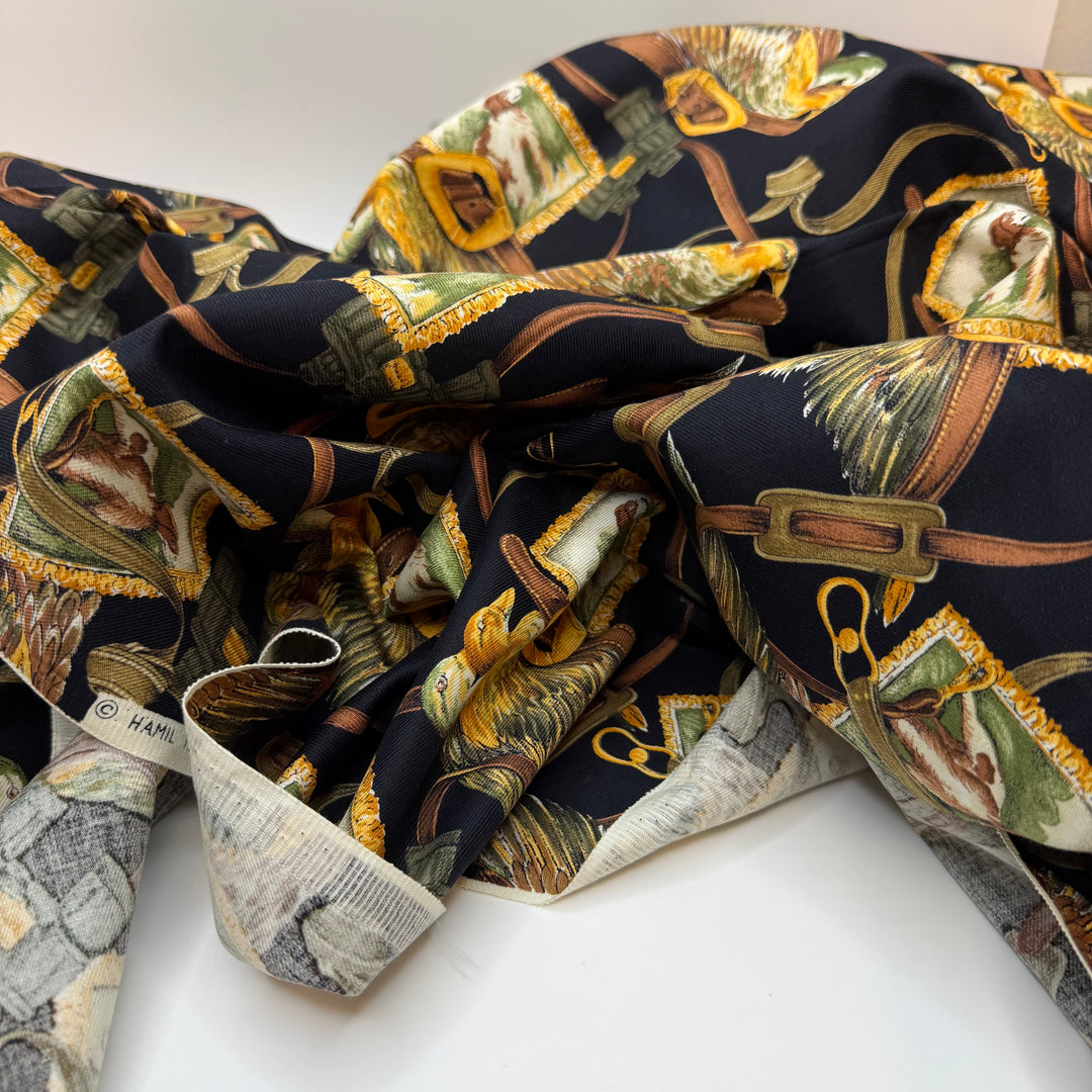 Join The Shooting Party - Twill Weave Cotton Blend Woven - Black Multi Duck Hunting Motif - 2.7M Bundle