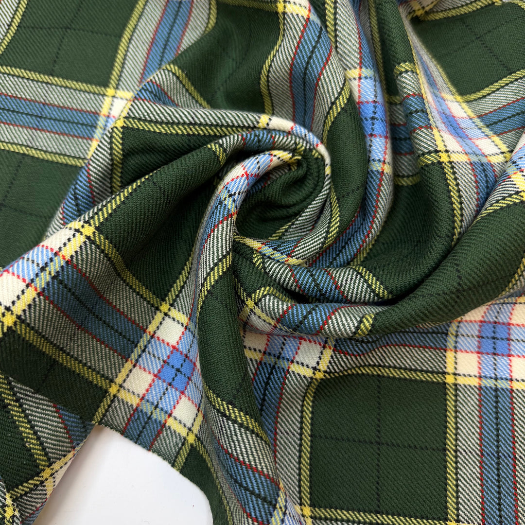 Jockey Tam - Wool Woven - Green Multi Plaid - 0.8M Bundle
