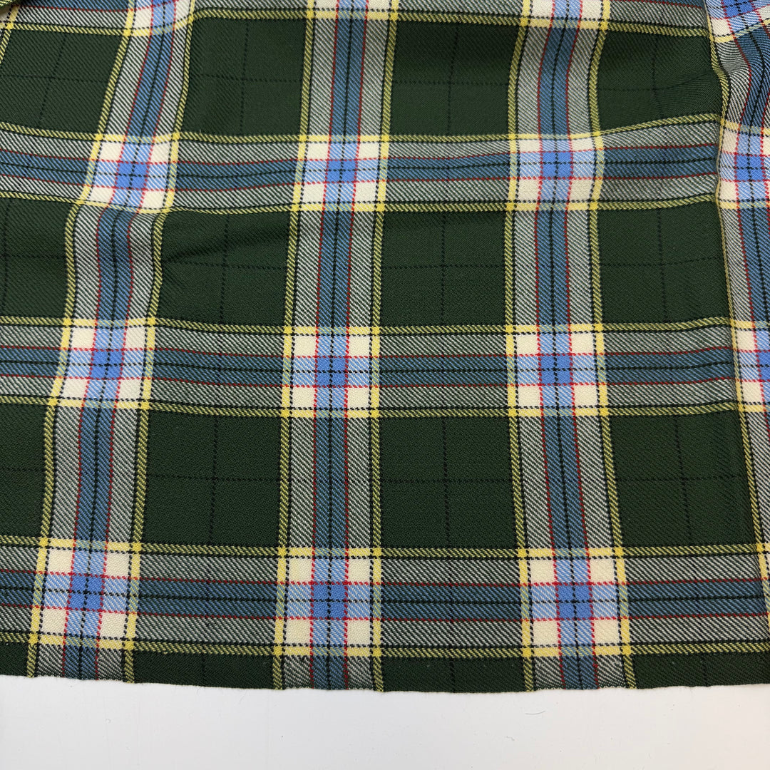 Jockey Tam - Wool Woven - Green Multi Plaid - 0.8M Bundle