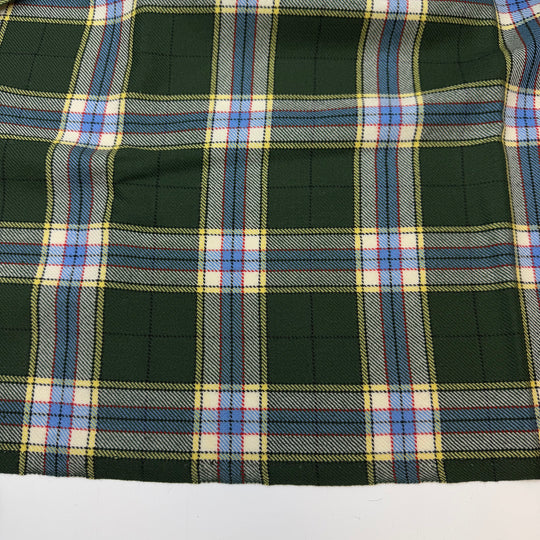 Jockey Tam - Wool Woven - Green Multi Plaid - 0.8M Bundle