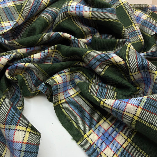 Jockey Tam - Wool Woven - Green Multi Plaid - 0.8M Bundle