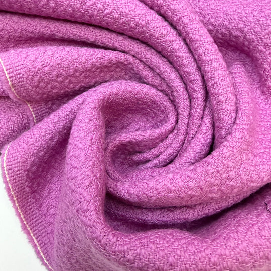 Fire Side Winter Shawl - Tweed Wool Woven - Pink - 2.35M Bundle