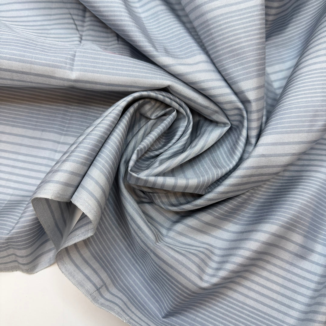 Mixed Emotions - Vintage Poly Woven - Grey/Silver Stripes - 3.6M Bundle