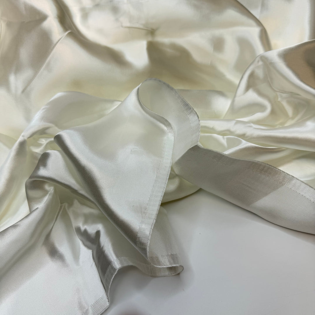 Spark Of An Idea - Vintage Satin Polyester Blend Woven - White - 2.8M Bundle