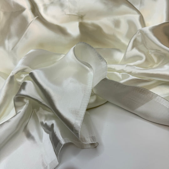 Spark Of An Idea - Vintage Satin Polyester Blend Woven - White - 2.8M Bundle