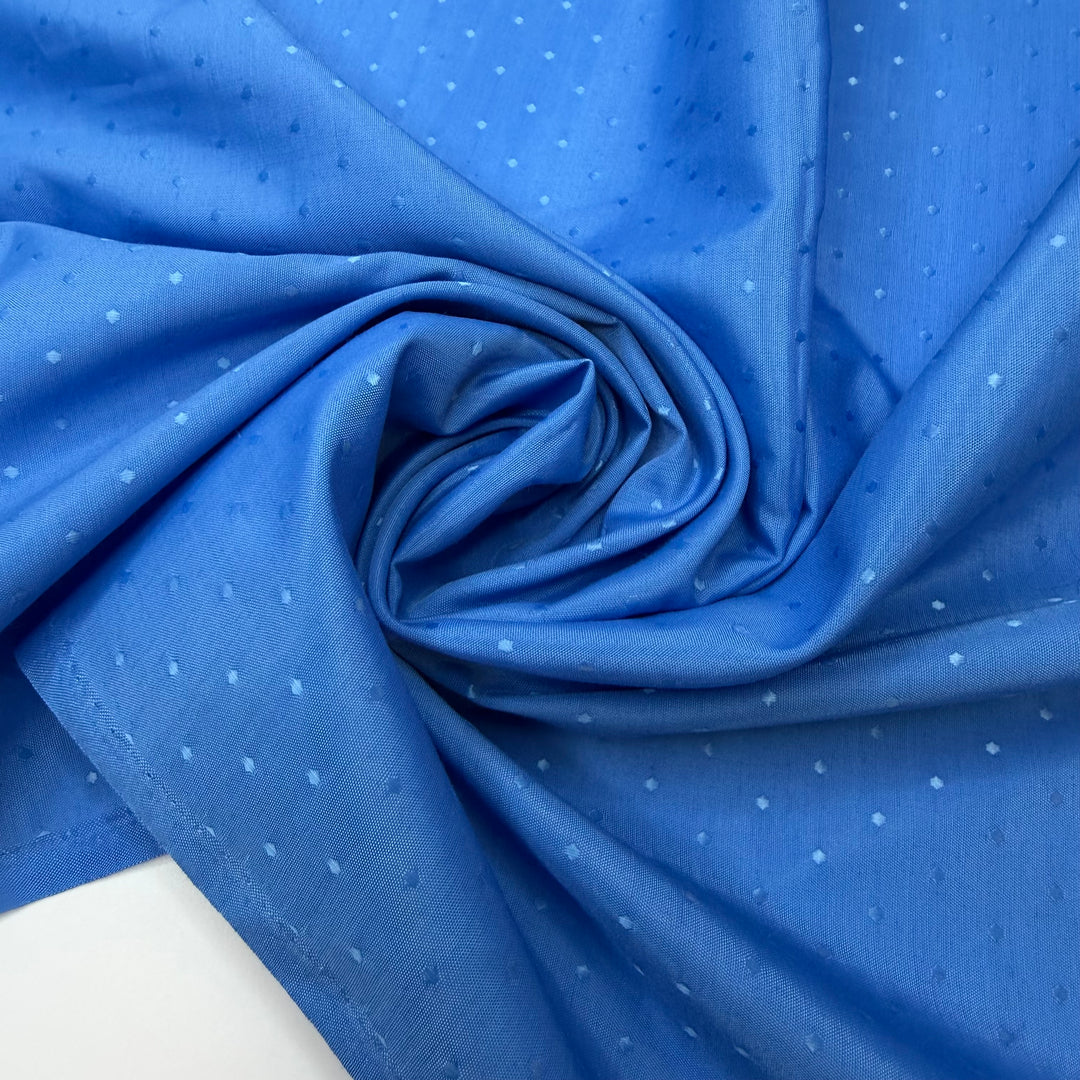 Malvina Garb - Vintage Dobby Weave Satin Poly Woven - Blue - 2.65M Bundle