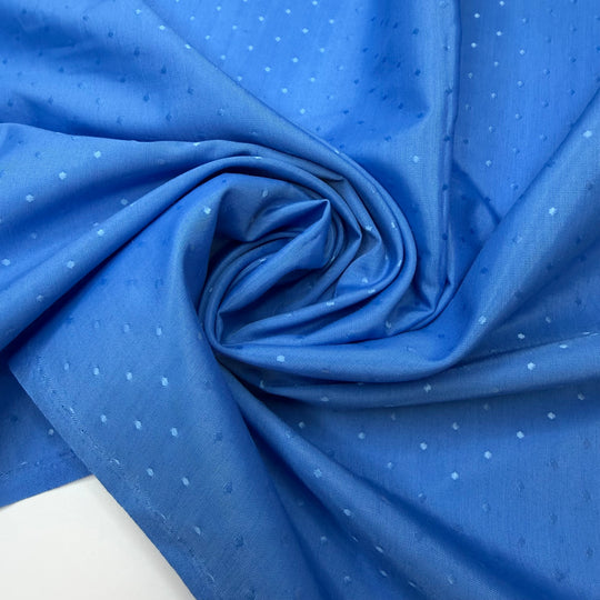 Malvina Garb - Vintage Dobby Weave Satin Poly Woven - Blue - 2.65M Bundle