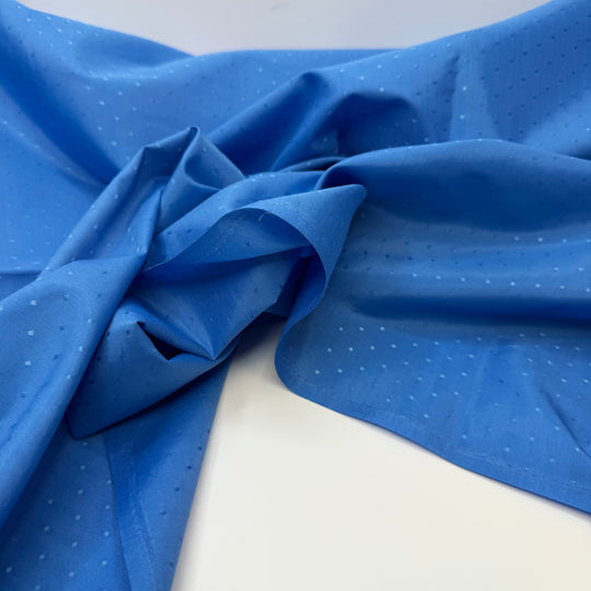 Malvina Garb - Vintage Dobby Weave Satin Poly Woven - Blue - 2.65M Bundle