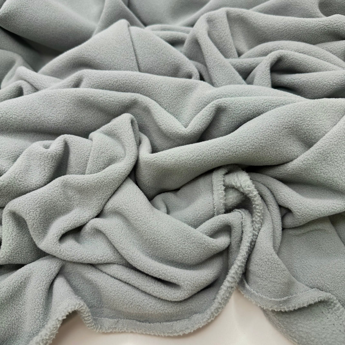 90s Fashion - Fleece Polyester Blend Knit - Light Blue/Grey - 1.9M Bundle