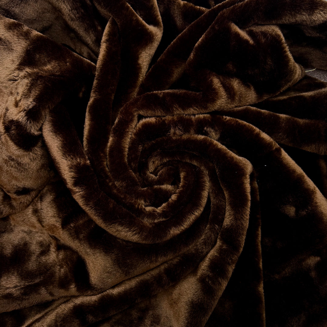 BYO Nostalgia - Faux Fur Polyester Blend Knit - Dark Brown - 1.2M Bundle