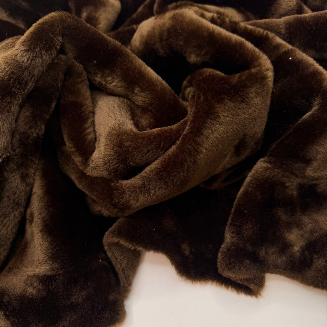 BYO Nostalgia - Faux Fur Polyester Blend Knit - Dark Brown - 1.2M Bundle