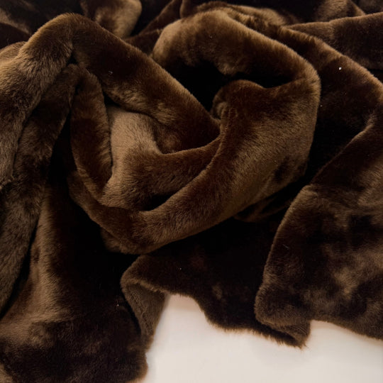 BYO Nostalgia - Faux Fur Polyester Blend Knit - Dark Brown - 1.2M Bundle