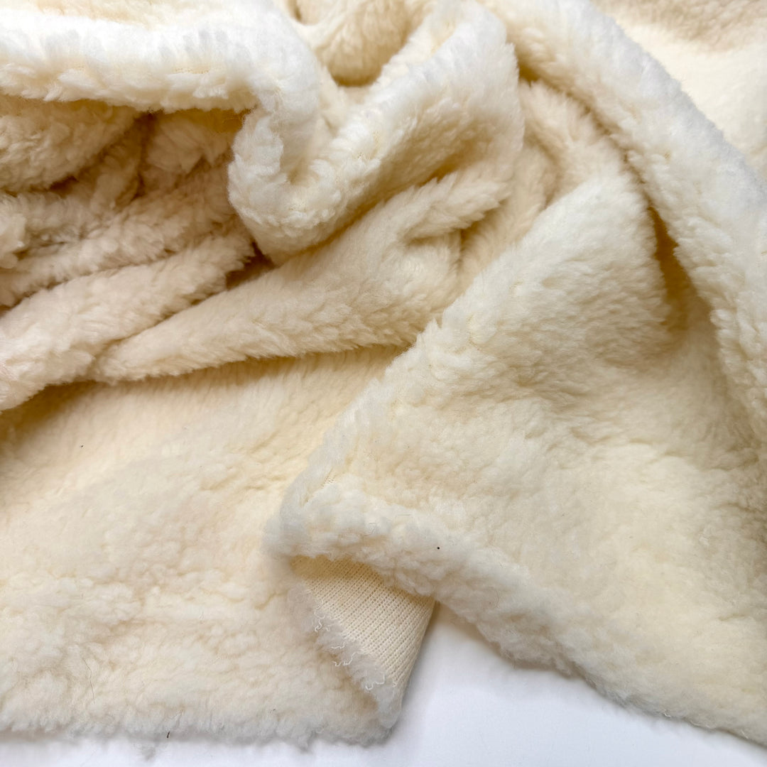 90s Commercials - Faux Fur Polyester Blend Knit - Cream - 1.05M Bundle