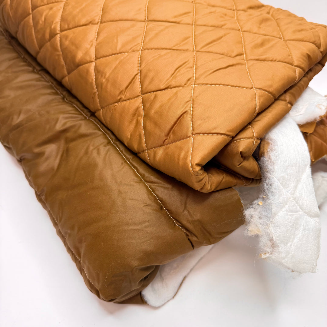Comfy Couch - Sewn With Batting Poly/Nylon Woven - Beige/Brown - 1M Bundle