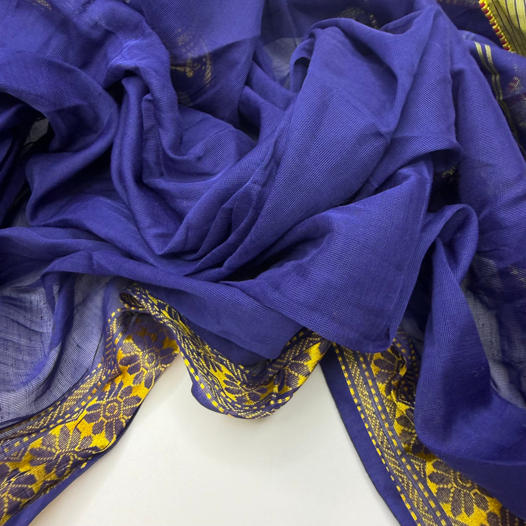 Starry Night - Metallic Cotton/Metallic Woven - Dark Blue/Gold Border - 5M Bundle