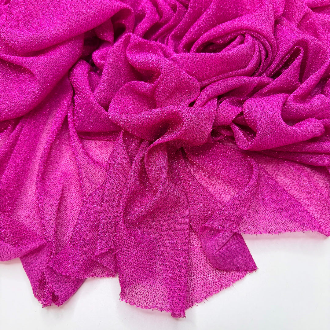 Power Puff Girls - Glitter Mesh Polyester Blend Knit - Pink - 2.6M Bundle