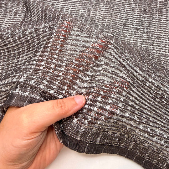 Queen Jadis Of Narnia - Looks Like Fake Chainmail Polartec Insulation Poly Knit - Grey/White - 2M Bundle