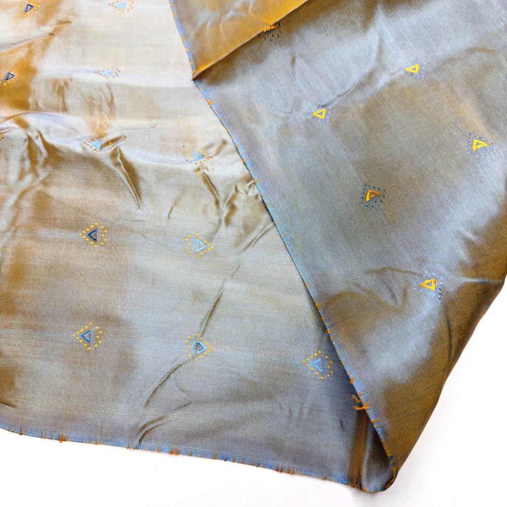 Potion Mistress - Iridescent Jacquard Cotton Blend Woven - Blue/Orange Geometric - 1.6M Bundle