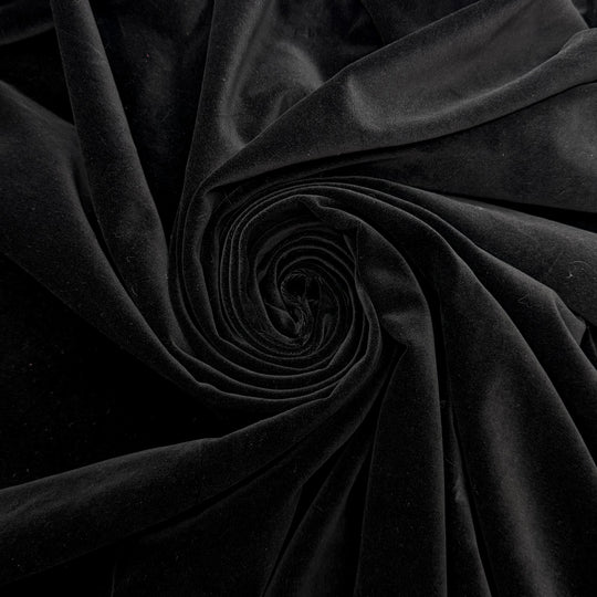 Black Cat - Velvet Cotton Woven - Black - 1.5M Bundle