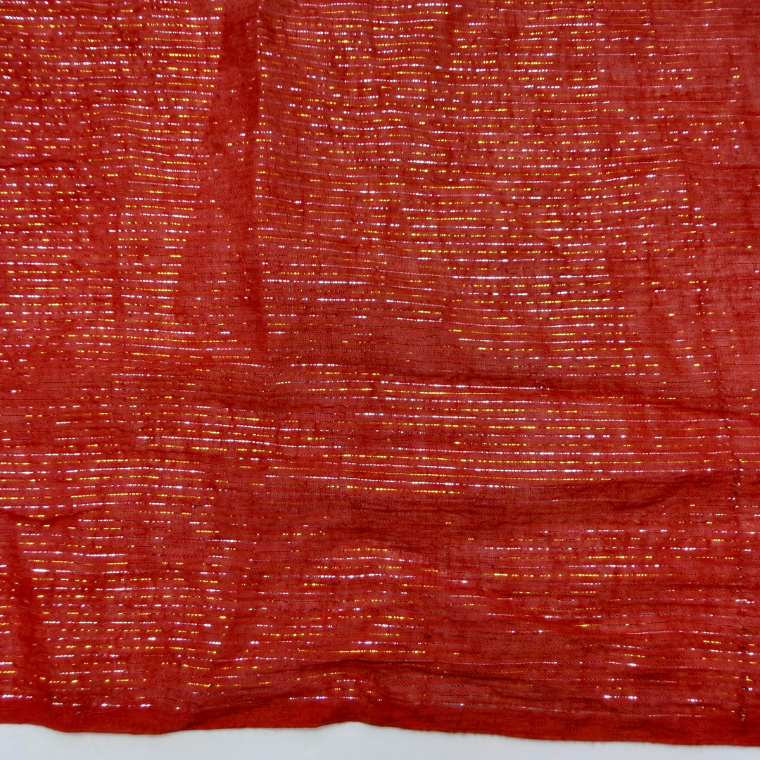 Genie Pants - Metallic Gauze Cotton/Metallic Woven - Rust Orange Gold Pinstripe - 2.9M Bundle