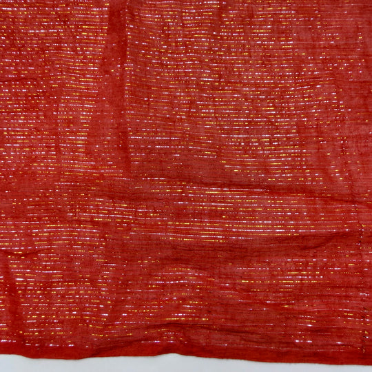 Genie Pants - Metallic Gauze Cotton/Metallic Woven - Rust Orange Gold Pinstripe - 2.9M Bundle