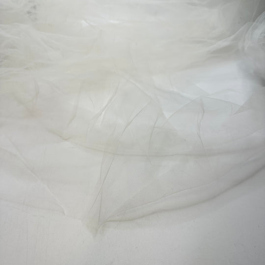 Polar Bear Breath - Tulle Poly Woven - White - 2.1M Bundle - FABCYCLE Deadstock and Sustainble Fabrics and Sewing Supplies