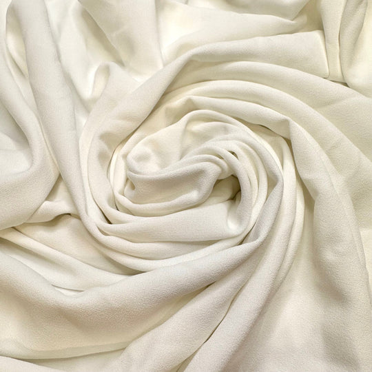27 Dresses - Crepe Polyester Blend Woven - White - Bundles - True Deadstock fabric Fabric by private - Sustainable Textile | FABCYCLE