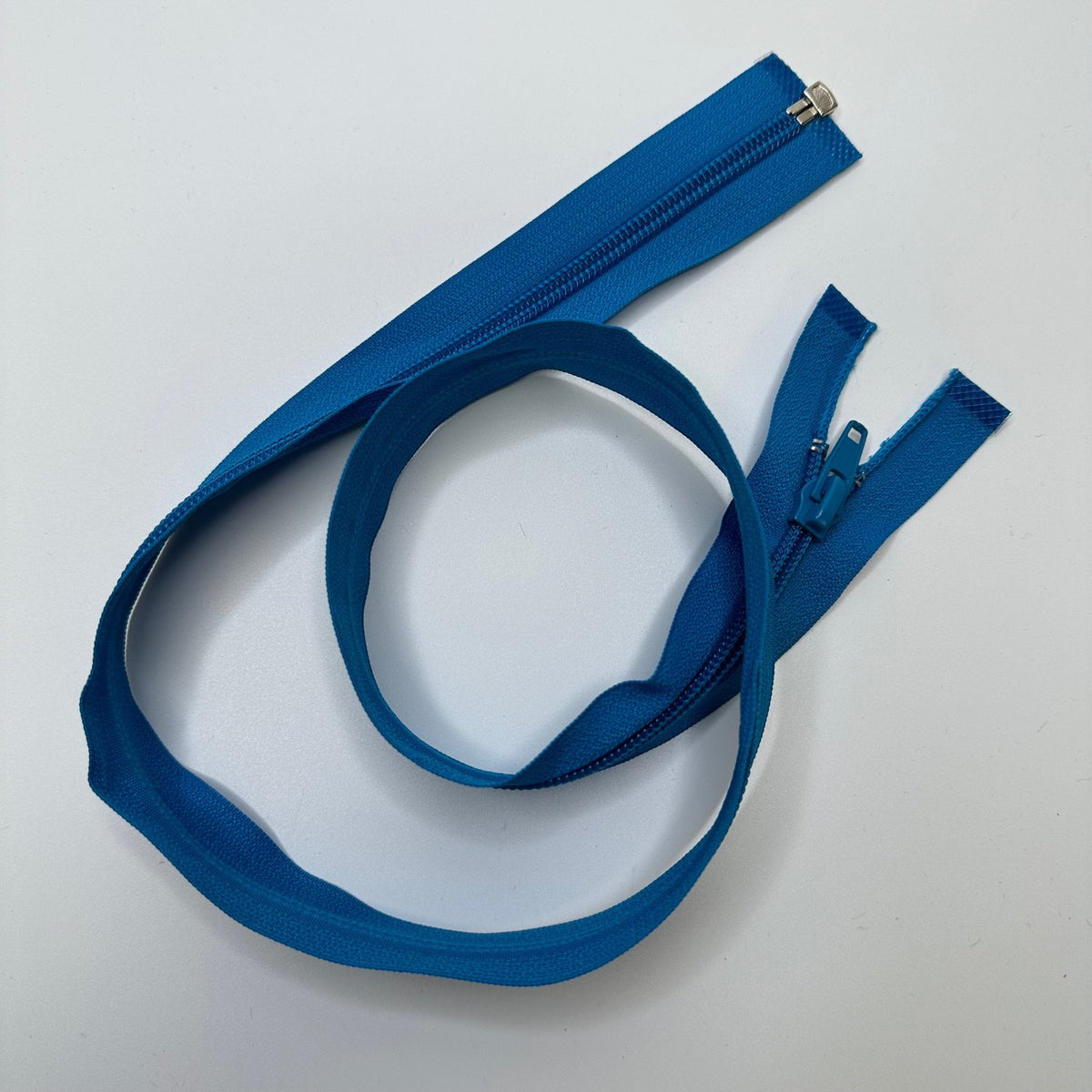 27.5" Coil Zipper - Separating - Cadet Blue - True Deadstock supplies Fabric by private - Sustainable Textile | FABCYCLE