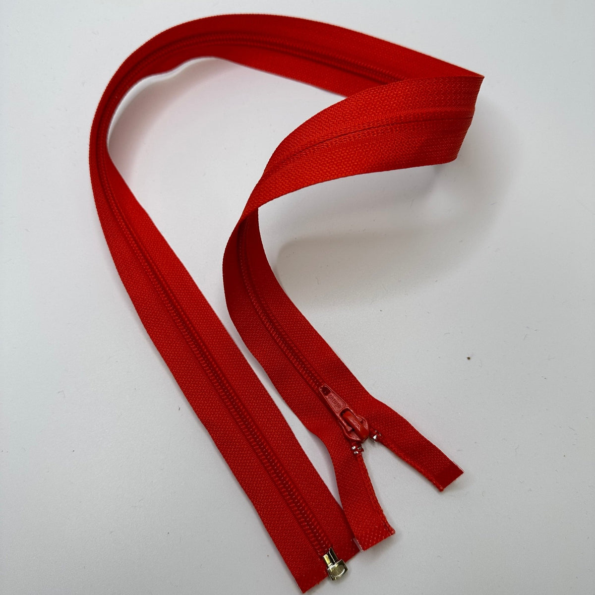 28" SSS Coil Zipper - Separating - Dark Orange - True Deadstock supplies Fabric by private - Sustainable Textile | FABCYCLE