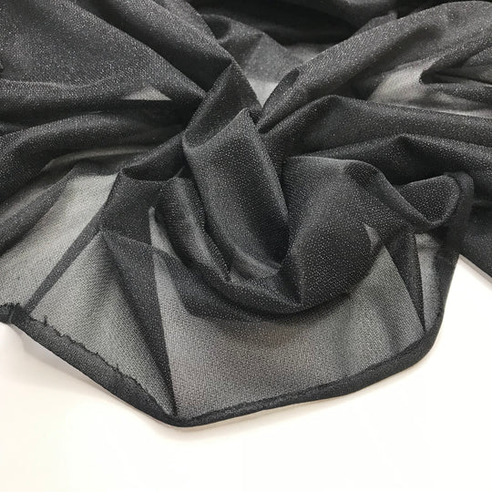 Stary Night - Interfacing Poly Knit - Black - 2M Bundle - FABCYCLE Deadstock and Sustainble Fabrics and Sewing Supplies