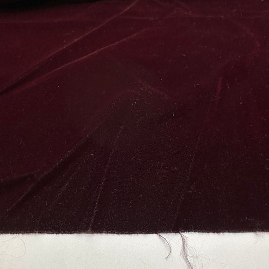 Crimson Peaks Vibes - Velvet Poly Woven - Burgundy - 2M Bundle - FABCYCLE Deadstock and Sustainble Fabrics and Sewing Supplies